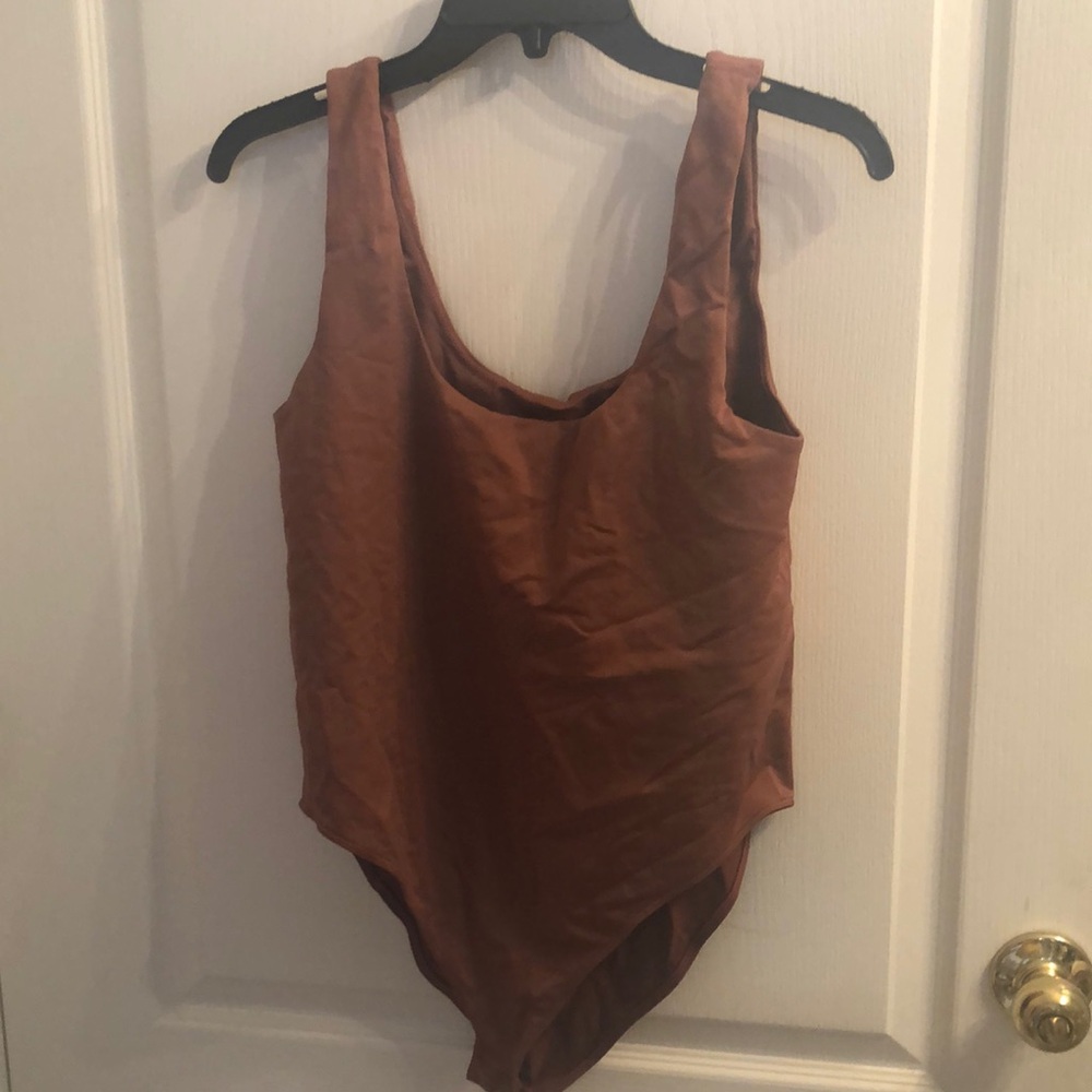 a new day Copper Nylon/Spandex Sleeveless Bodysuit